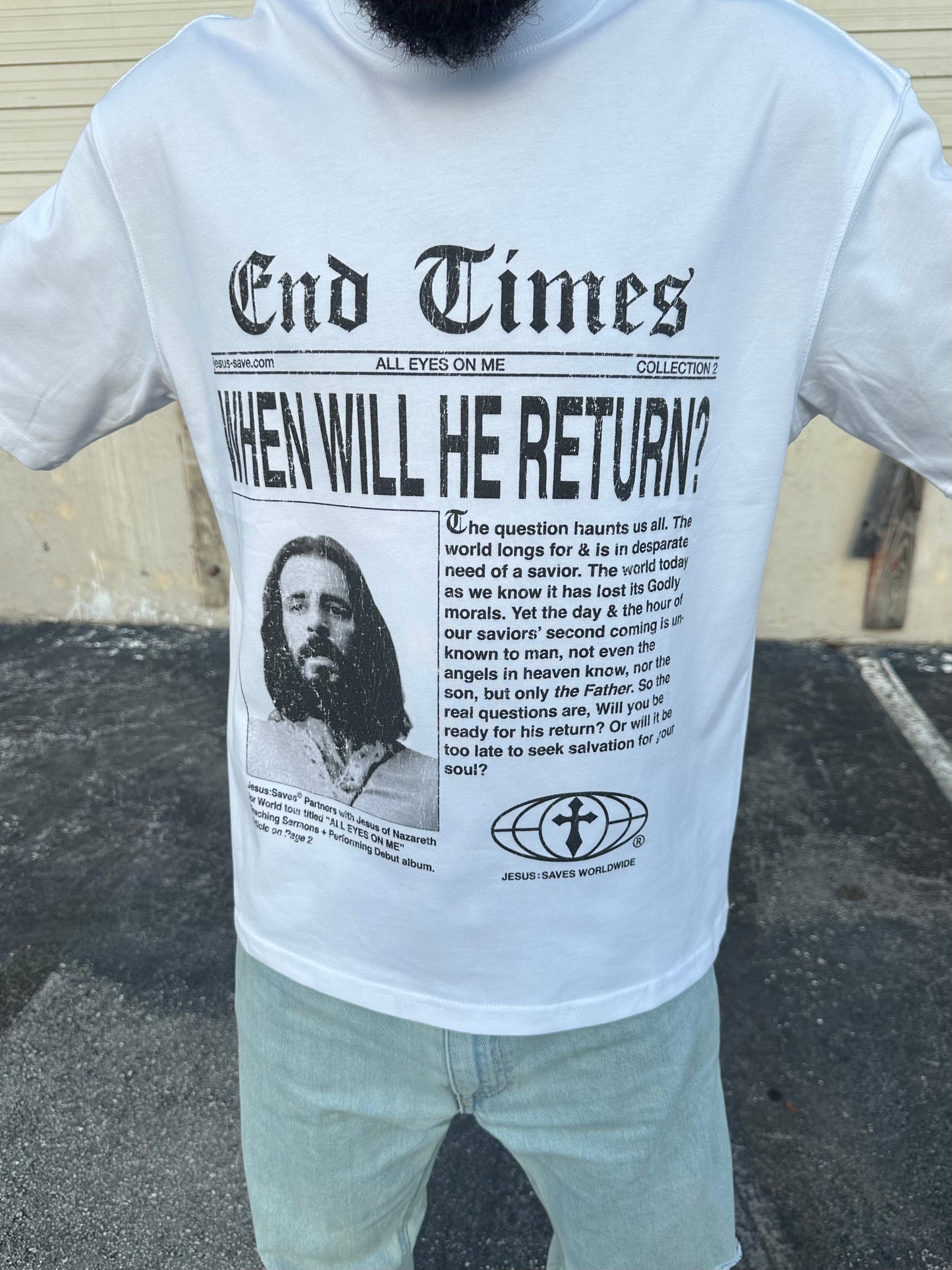 "END TIMES" White Tee