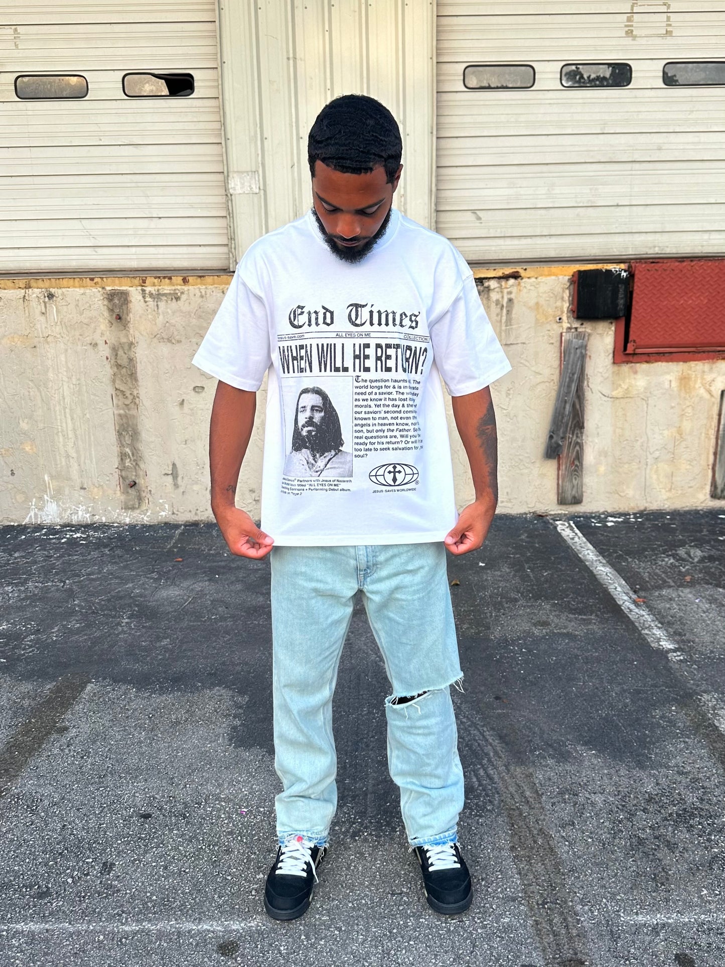 "END TIMES" White Tee